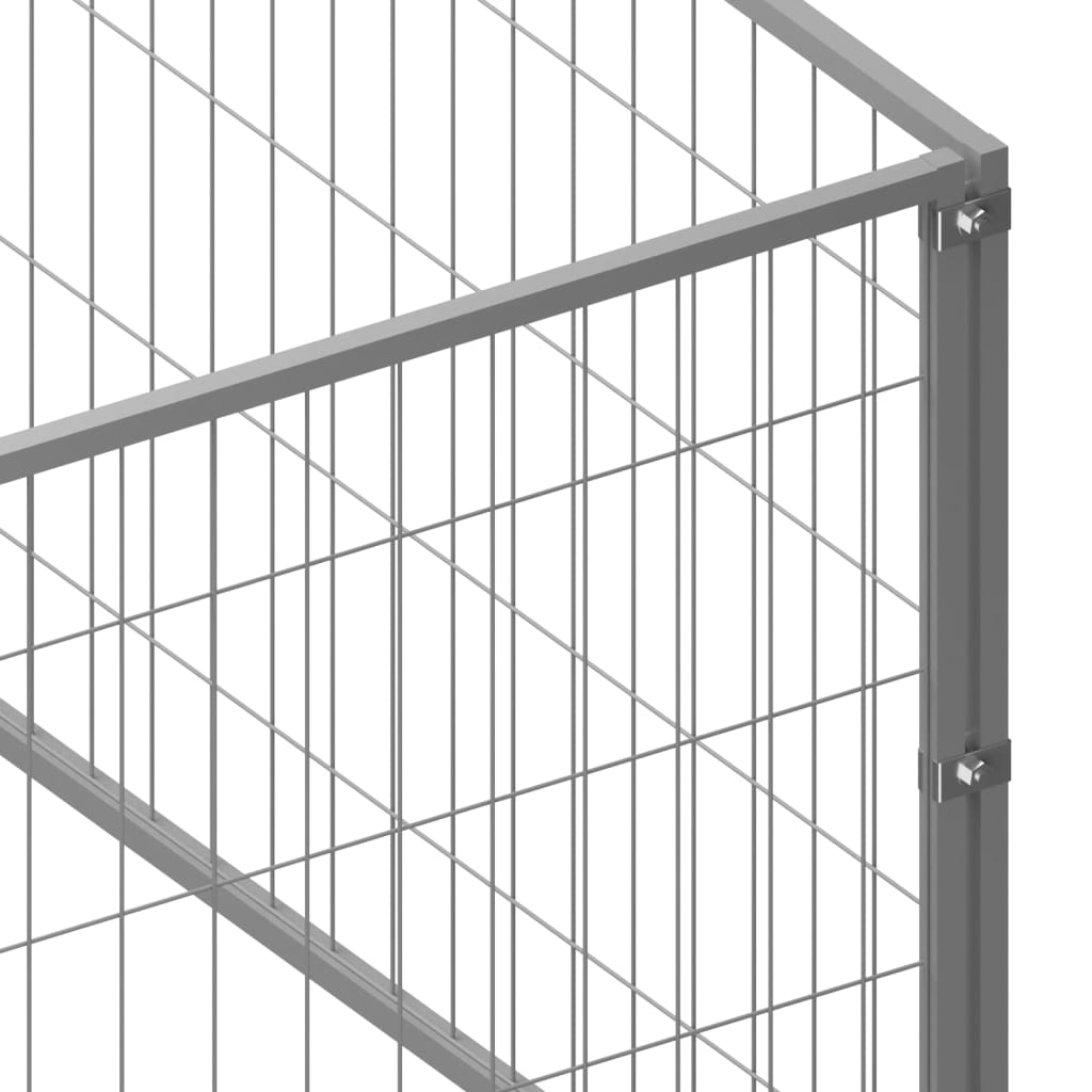 NNEVL Dog Kennel Silver 40 m² Steel