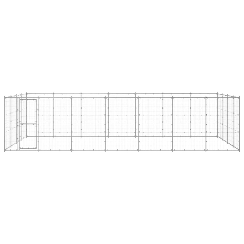 NNEVL Outdoor Dog Kennel Galvanised Steel 33.88 m²
