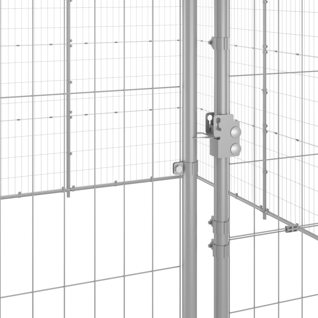 NNEVL Outdoor Dog Kennel Galvanised Steel 33.88 m²
