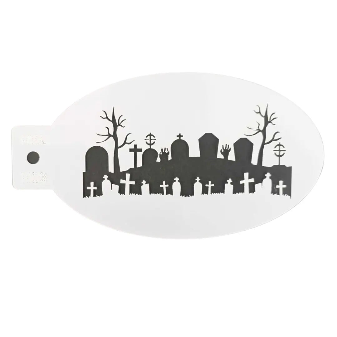 Face Painting Stencil - H03 Graveyard