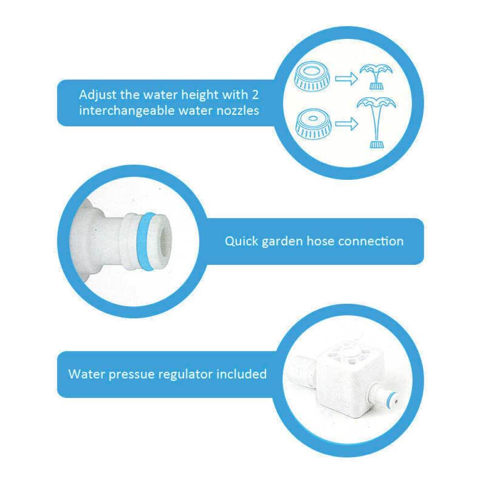 NNEDSZ Dog Drinking Water Fountain Outdoor AFP Garden Push On Pet Sprinkler Dispenser